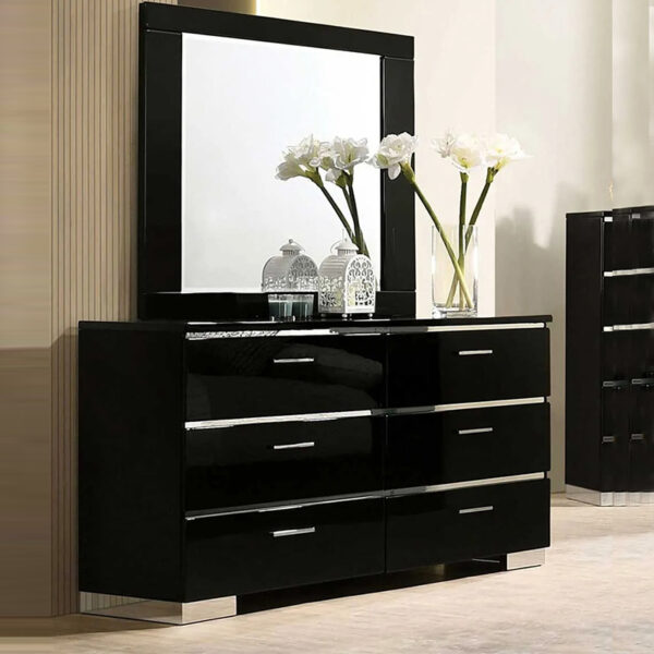 Lacquer Coating Dressing Table Black - Image 3